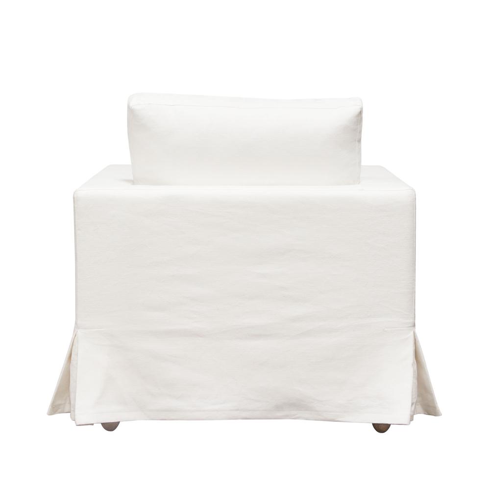 Savannah Slip-Cover Chair in White Natural Linen by Diamond Sofa. Picture 11