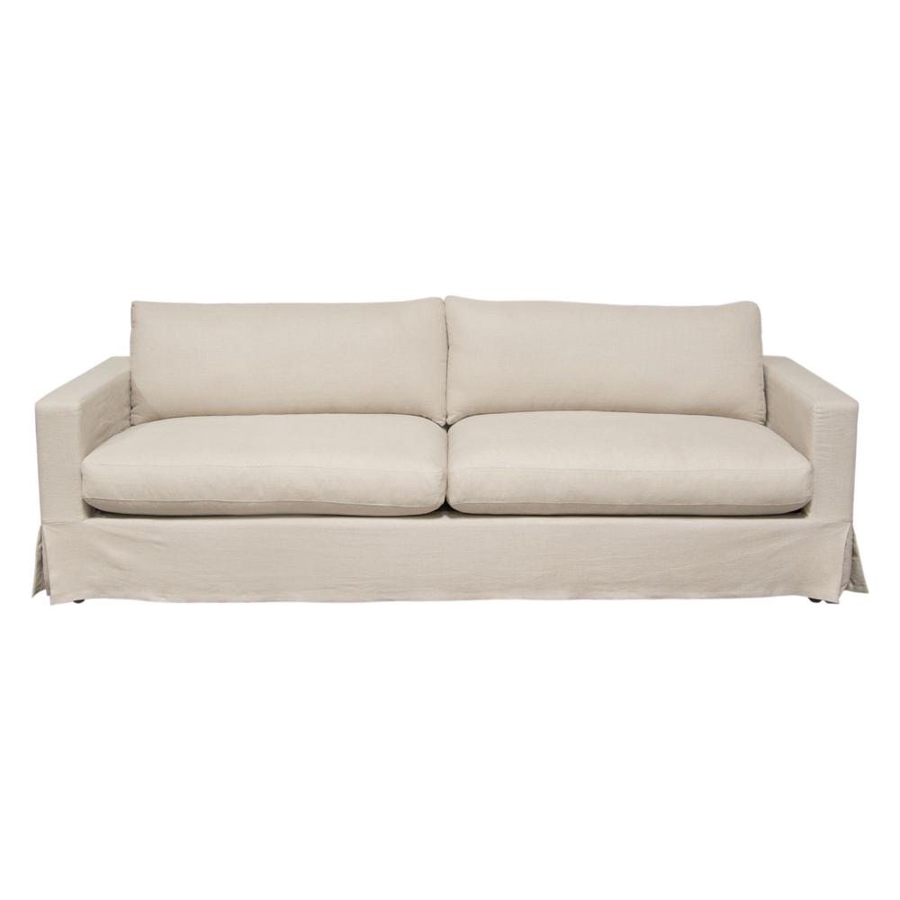 Savannah Slip-Cover Sofa in Sand Natural Linen by Diamond Sofa. Picture 16