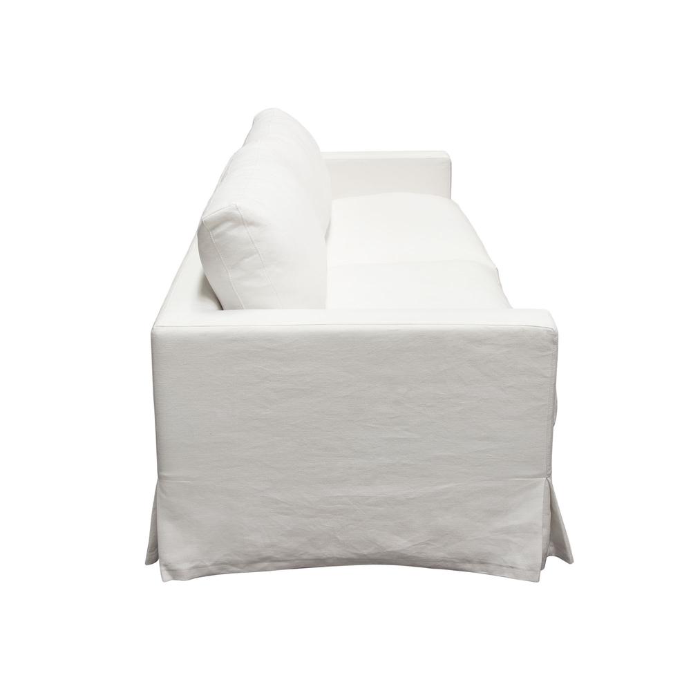 Savannah Slip-Cover Sofa in White Natural Linen by Diamond Sofa. Picture 19