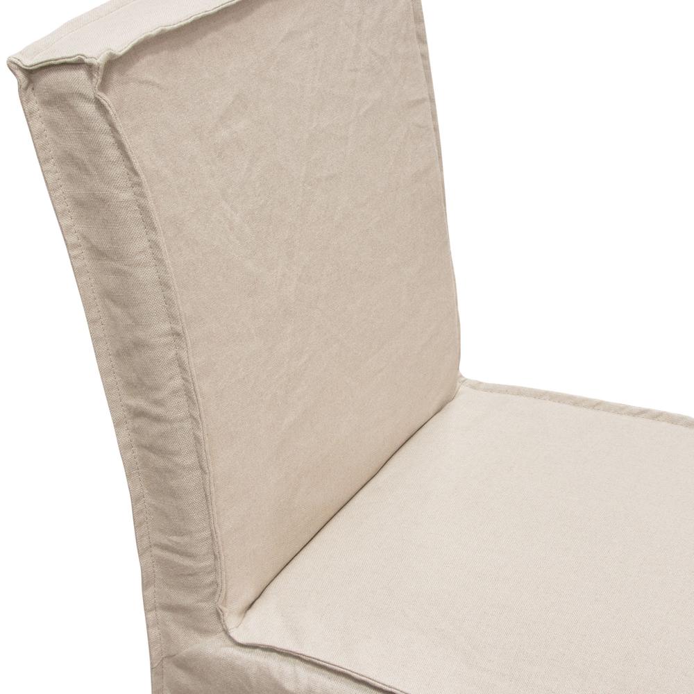 Sonoma 2-Pack Dining Chairs with Wood Legs and Sand Linen Removable Slipcover. Picture 20