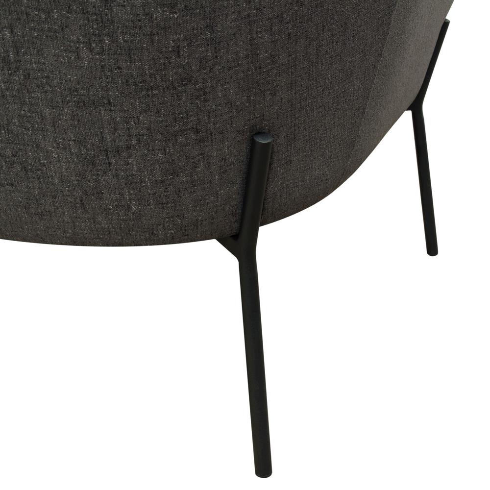Status Accent Chair in Grey Fabric with Metal Leg. Picture 21
