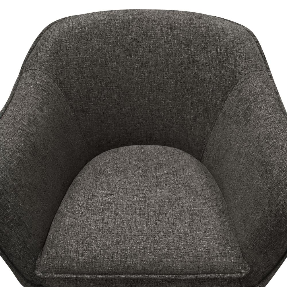 Status Accent Chair in Grey Fabric with Metal Leg. Picture 14