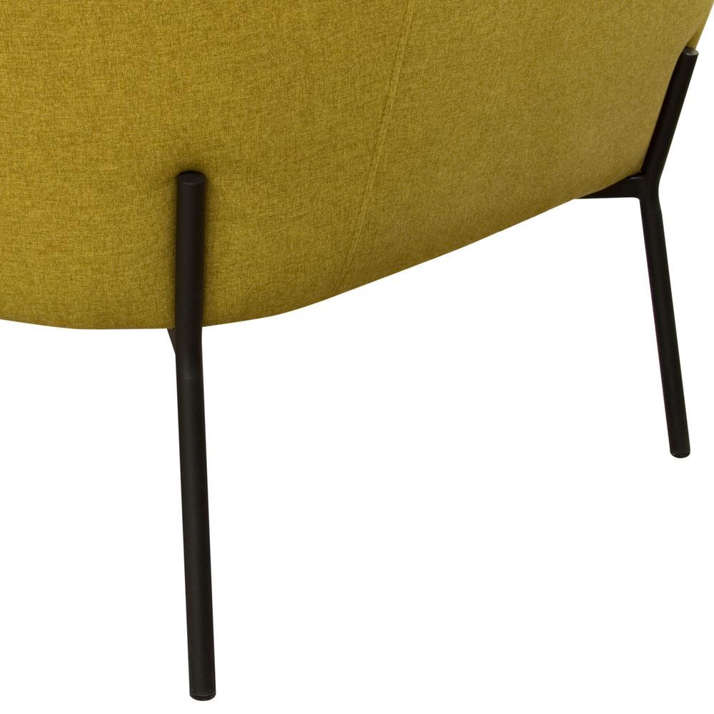 Status Accent Chair in Yellow Fabric with Metal Leg. Picture 14