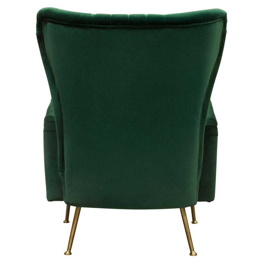 Ava Chair in Emerald Green Velvet w/ Gold Leg by Diamond Sofa. Picture 8