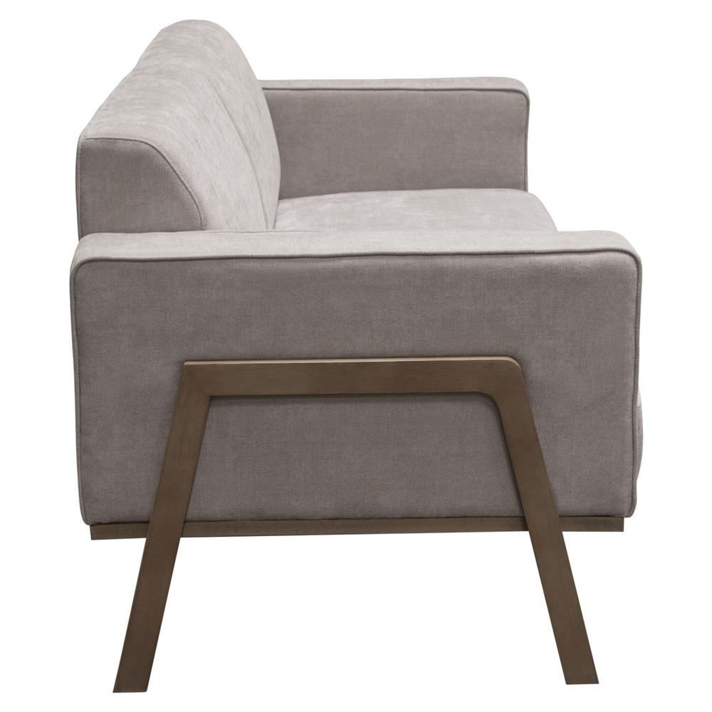 Blair Sofa in Grey Fabric with Curved Wood Leg Detail by Diamond Sofa. Picture 5