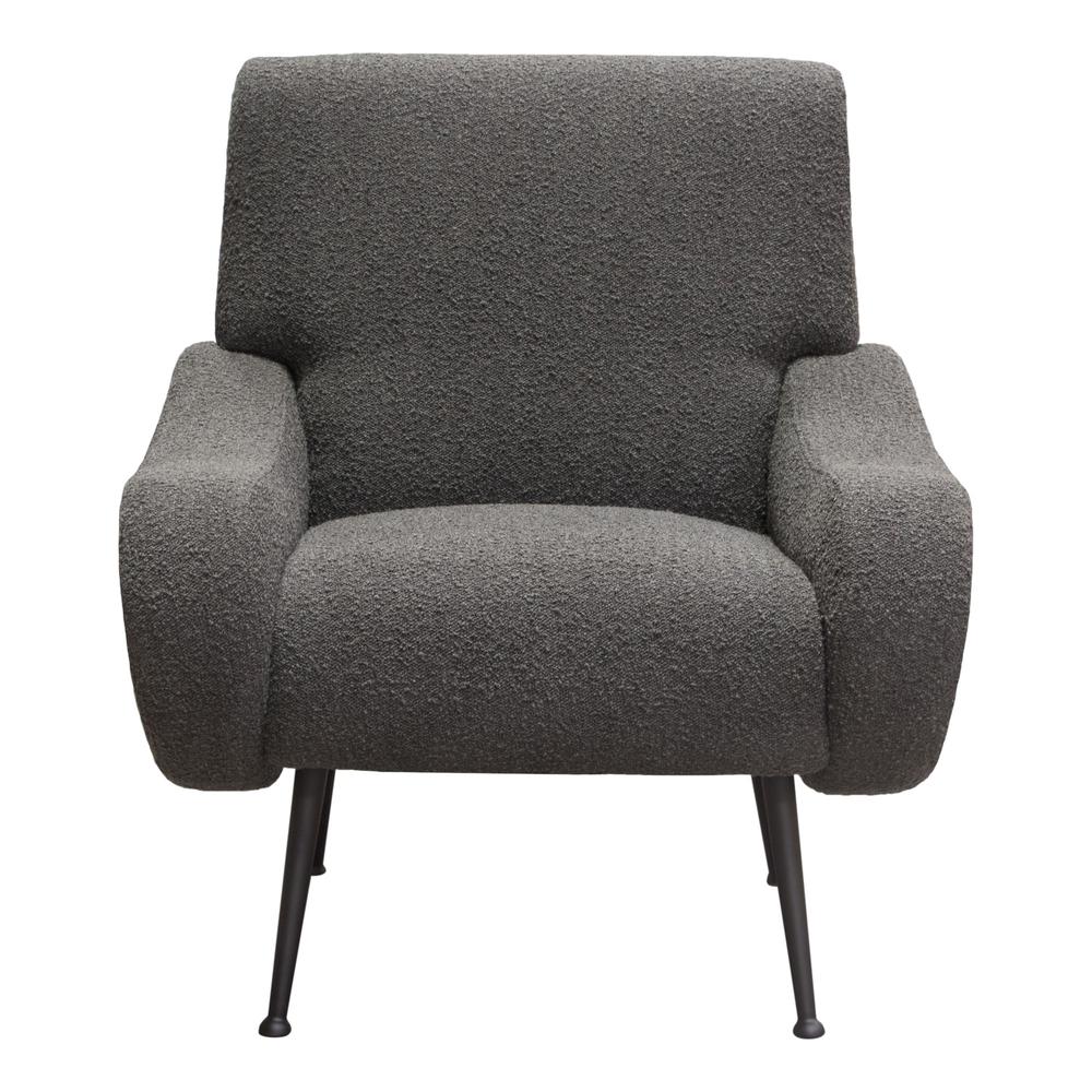 Cameron Accent Chair in Chair Boucle Textured Fabric w/ Black Leg by Diamond Sofa. Picture 1