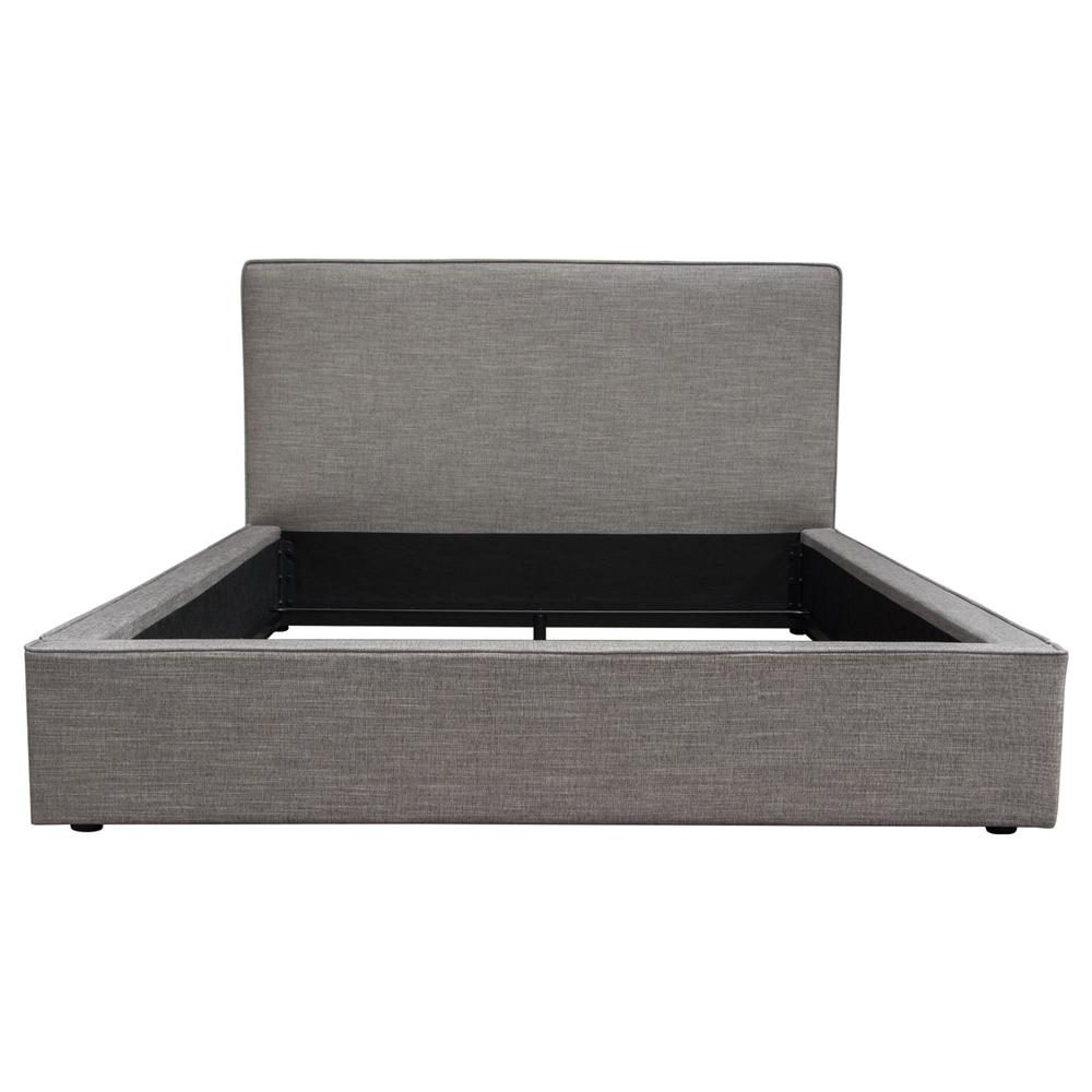 Cloud 43" Low Profile Eastern King Bed in Grey Fabric by Diamond Sofa. Picture 10