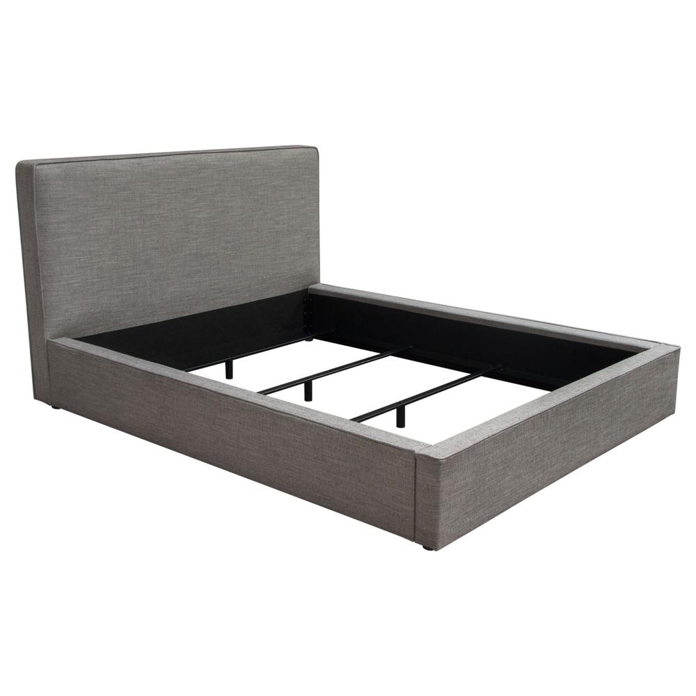 Cloud 43" Low Profile Eastern King Bed in Grey Fabric by Diamond Sofa. Picture 14