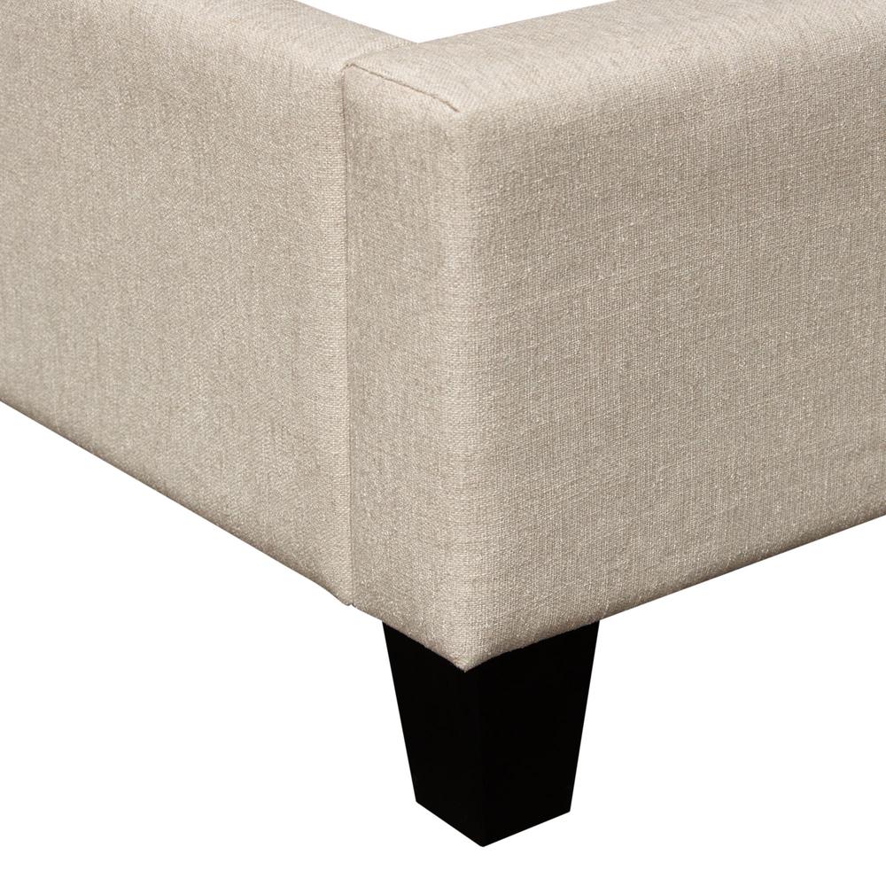Devon Grid Tufted Eastern King Bed in Sand Fabric by Diamond Sofa. Picture 13
