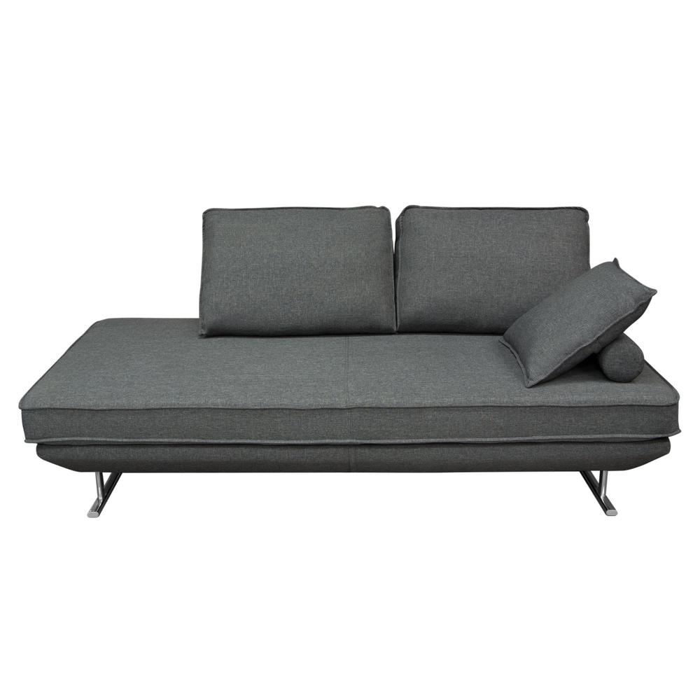 Dolce Lounge Seating Platform with Moveable Backrest Supports by Diamond Sofa - Grey Fabric. Picture 4