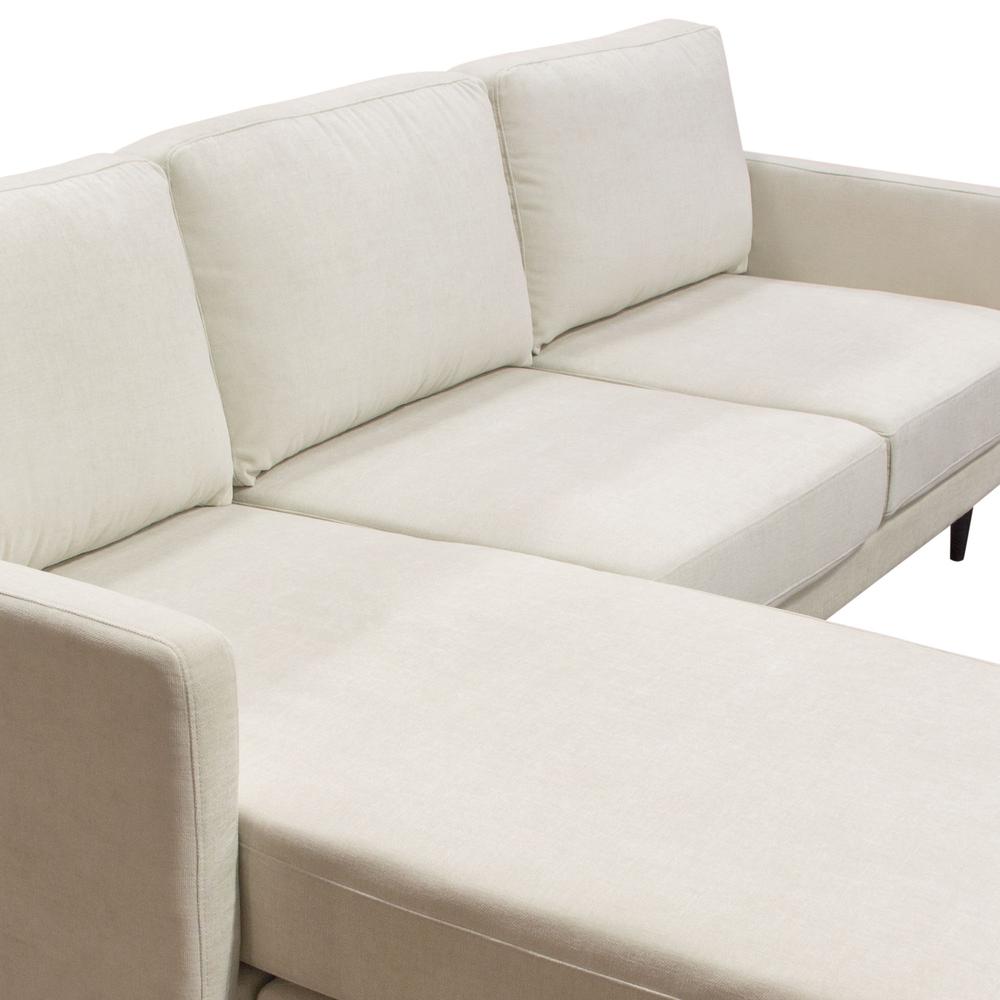 Kelsey Reversible Chaise Sectional in Cream Fabric by Diamond Sofa. Picture 2