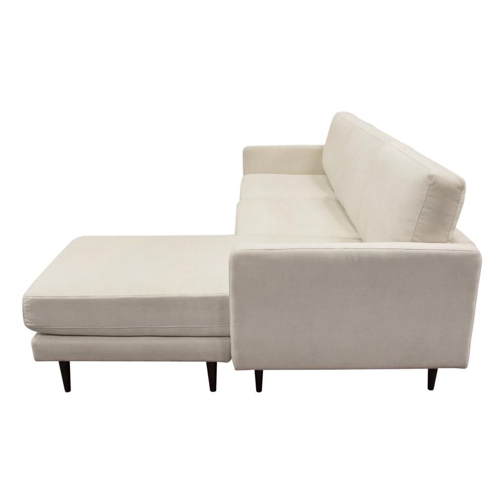 Kelsey Reversible Chaise Sectional in Cream Fabric by Diamond Sofa. Picture 6
