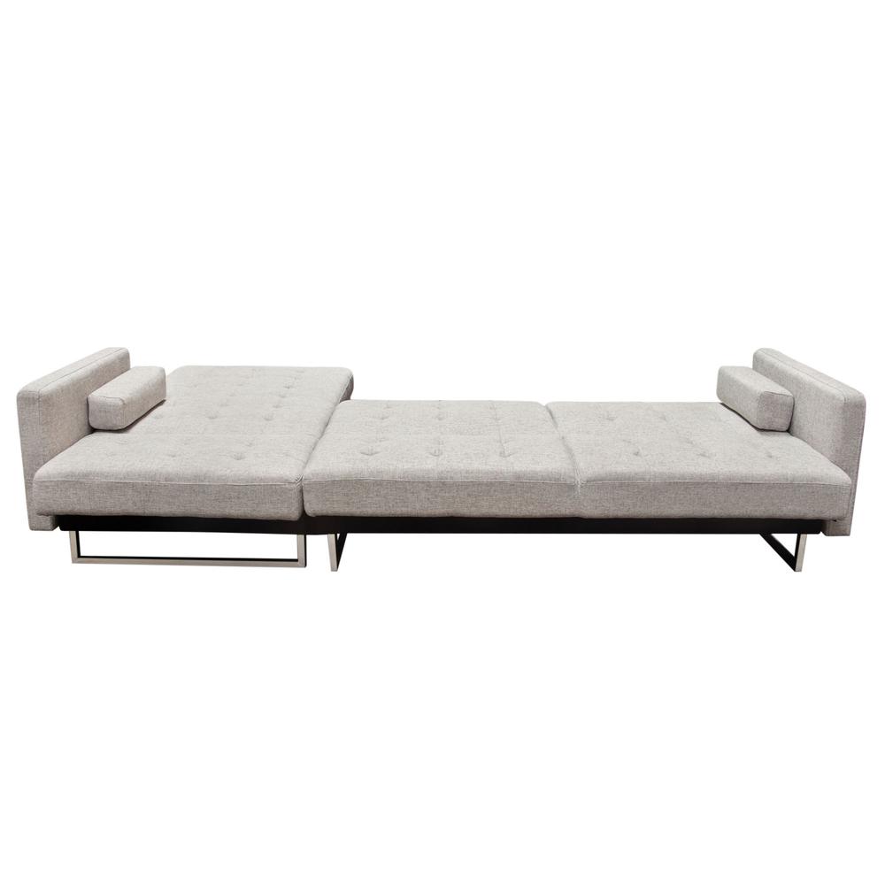 Opus Convertible Tufted RF Chaise Sectional  - BARLEY. Picture 6