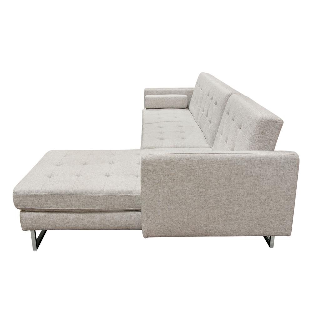 Opus Convertible Tufted RF Chaise Sectional  - BARLEY. Picture 8