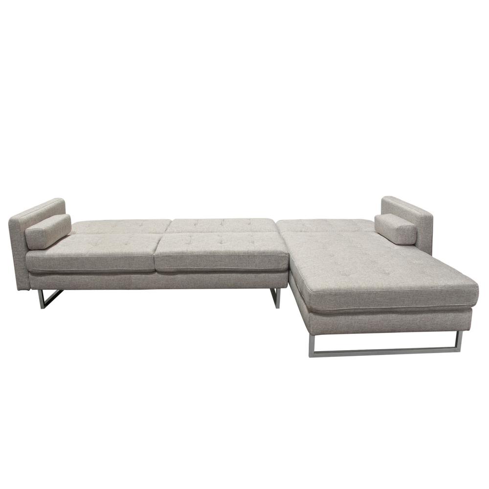Opus Convertible Tufted RF Chaise Sectional  - BARLEY. Picture 12