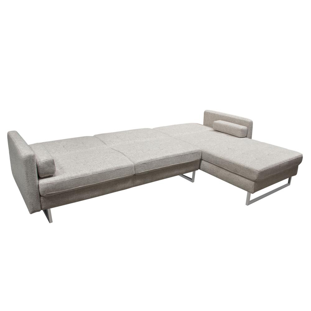 Opus Convertible Tufted RF Chaise Sectional  - BARLEY. Picture 14