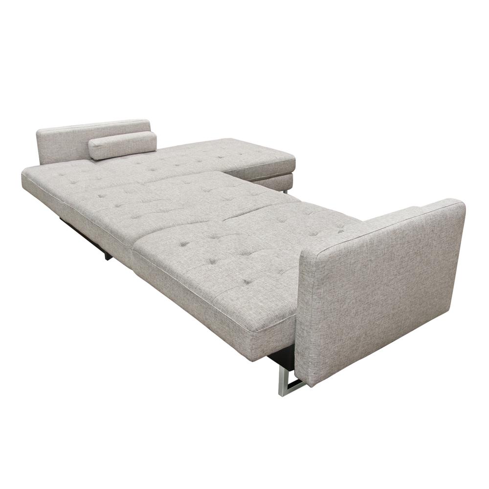 Opus Convertible Tufted RF Chaise Sectional  - BARLEY. Picture 19