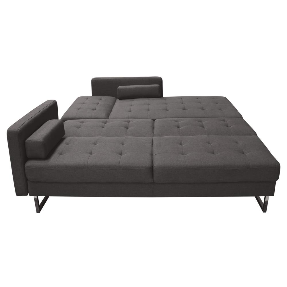 Opus Convertible Tufted RF Chaise Sectional  - GREY. Picture 10