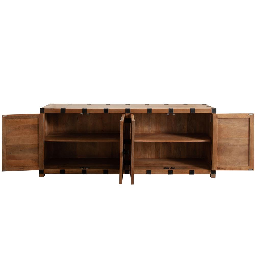 Oxford Solid Mango Wood 4-Door Sideboard by Diamond Sofa. Picture 11