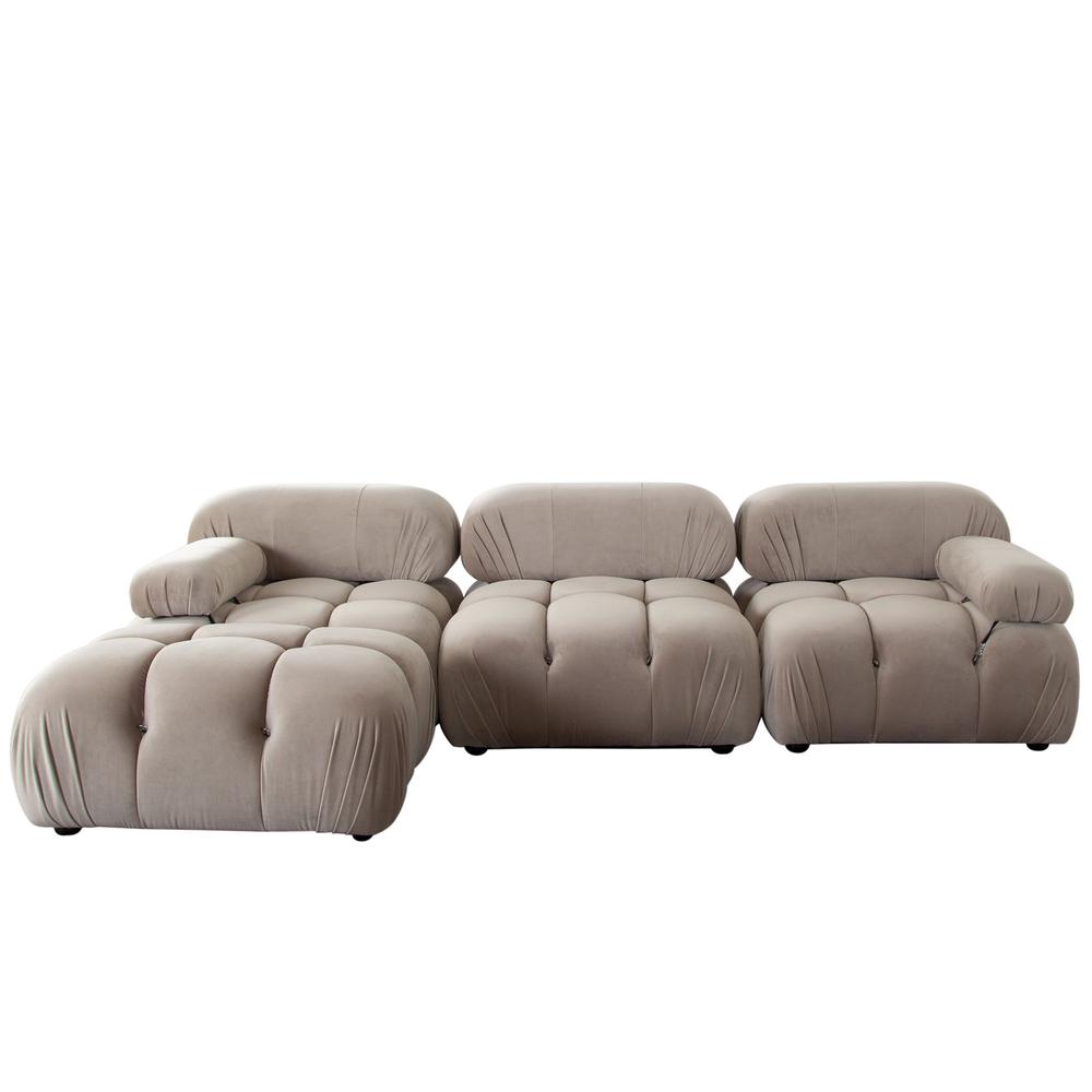 Paloma 4PC Modular 111 Inch Reversible Chaise Sectional by Diamond Sofa. Picture 4