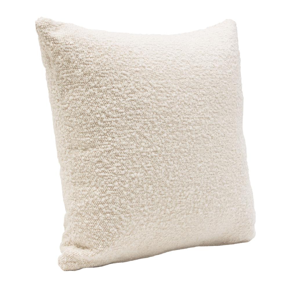 Set of (2) 16" Square Accent Pillows in Bone Boucle Textured Fabric by Diamond Sofa. Picture 6