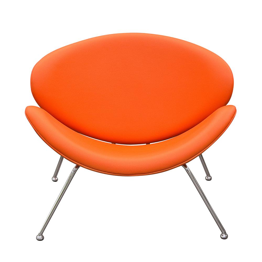 Set of (2) Roxy Orange Accent Chair with Chrome Frame. Picture 6