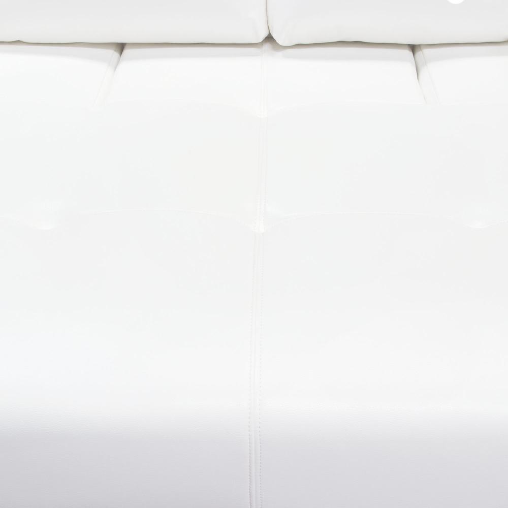 Russo Loveseat w/ Adjustable Seat Backs in White Air Leather. Picture 7