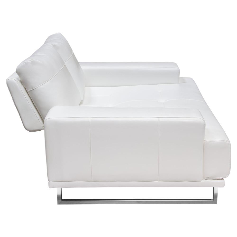 Russo Loveseat w/ Adjustable Seat Backs in White Air Leather. Picture 13