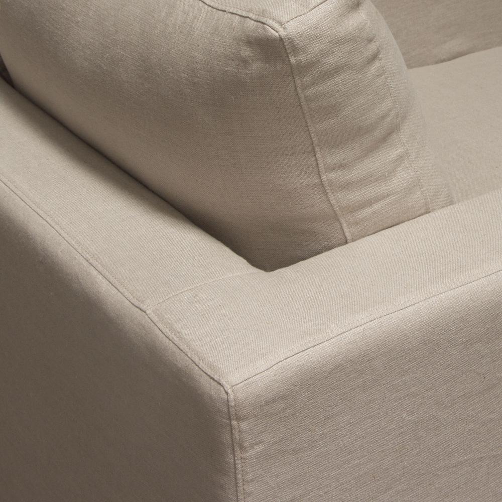 Savannah Slip-Cover Chair in Sand Natural Linen by Diamond Sofa. Picture 9