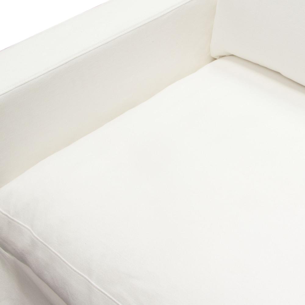 Savannah Slip-Cover Sofa in White Natural Linen by Diamond Sofa. Picture 2
