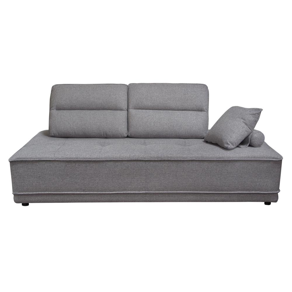 Slate Lounge Seating Platform with Moveable Backrest Supports in Grey Polyester Fabric by Diamond Sofa. Picture 5