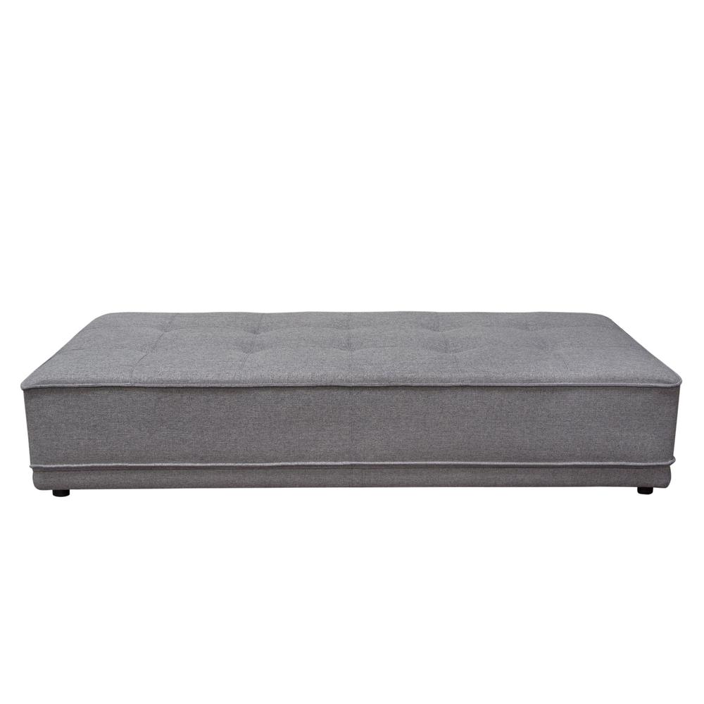 Slate 2PC Lounge Seating Platforms with Moveable Backrest Supports in Grey Polyester Fabric by Diamond Sofa. Picture 12