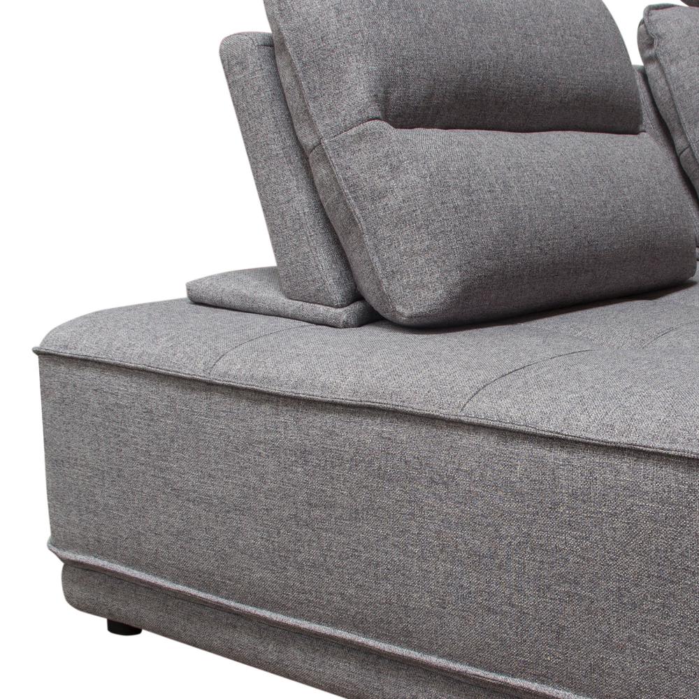 Slate 2PC Lounge Seating Platforms with Moveable Backrest Supports in Grey Polyester Fabric by Diamond Sofa. Picture 21