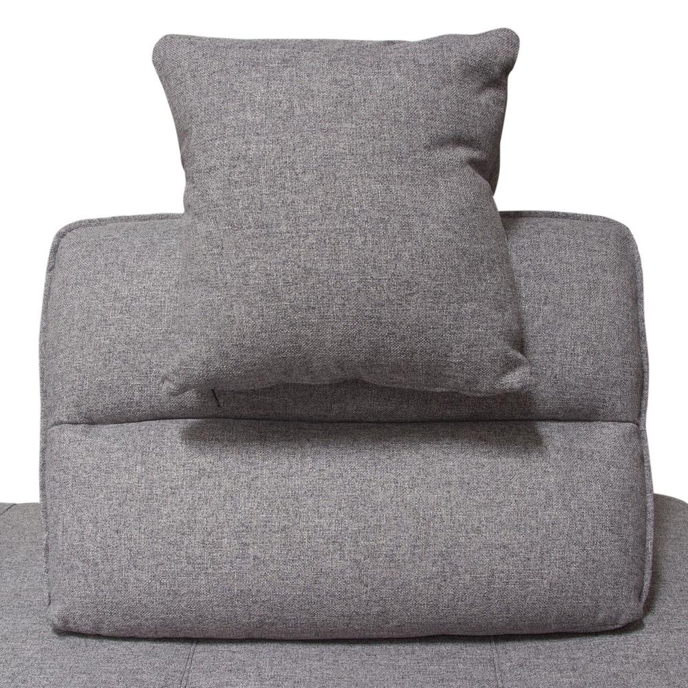 Slate 2PC Lounge Seating Platforms with Moveable Backrest Supports in Grey Polyester Fabric by Diamond Sofa. Picture 22
