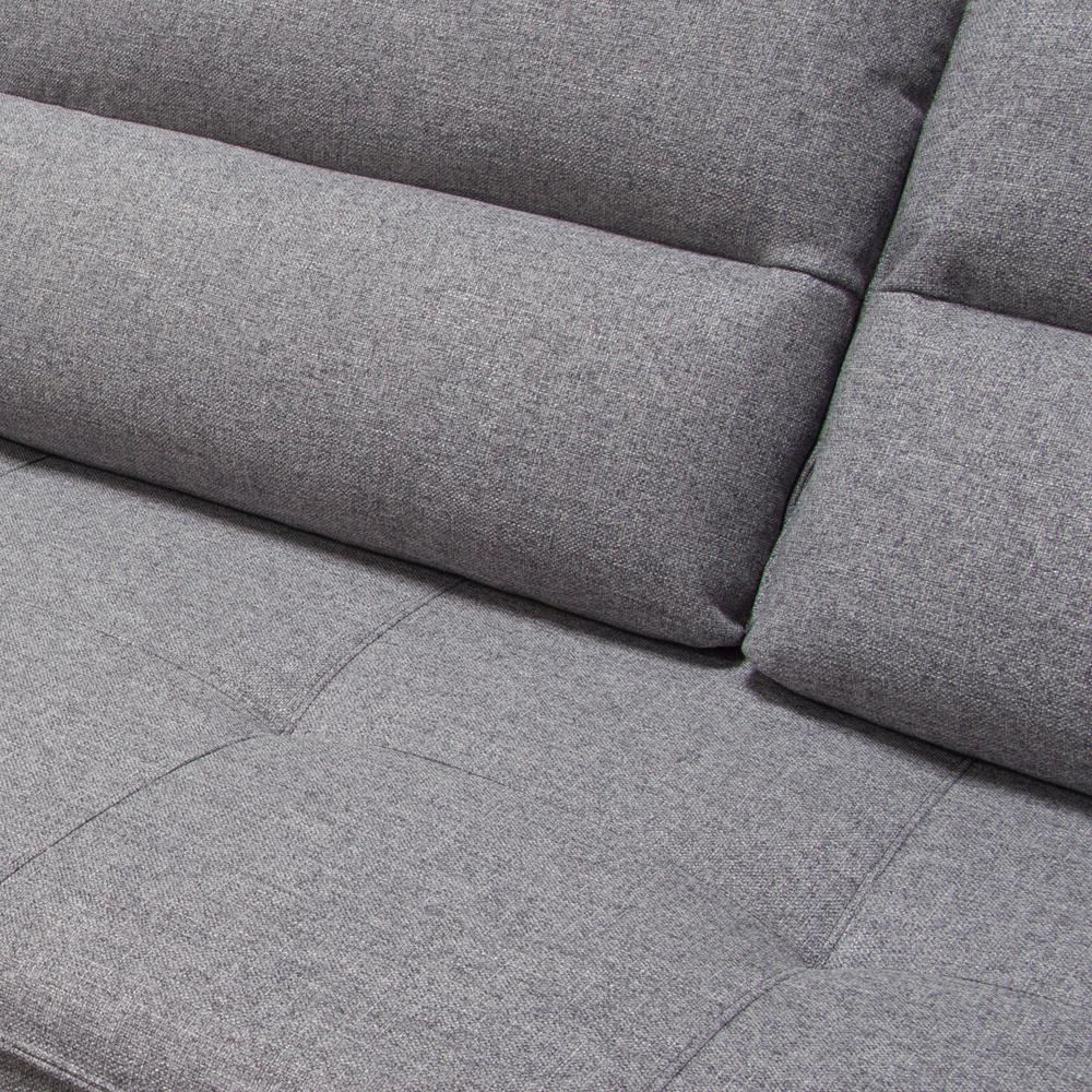 Slate Lounge Seating Platform with Moveable Backrest Supports in Grey Polyester Fabric by Diamond Sofa. Picture 40