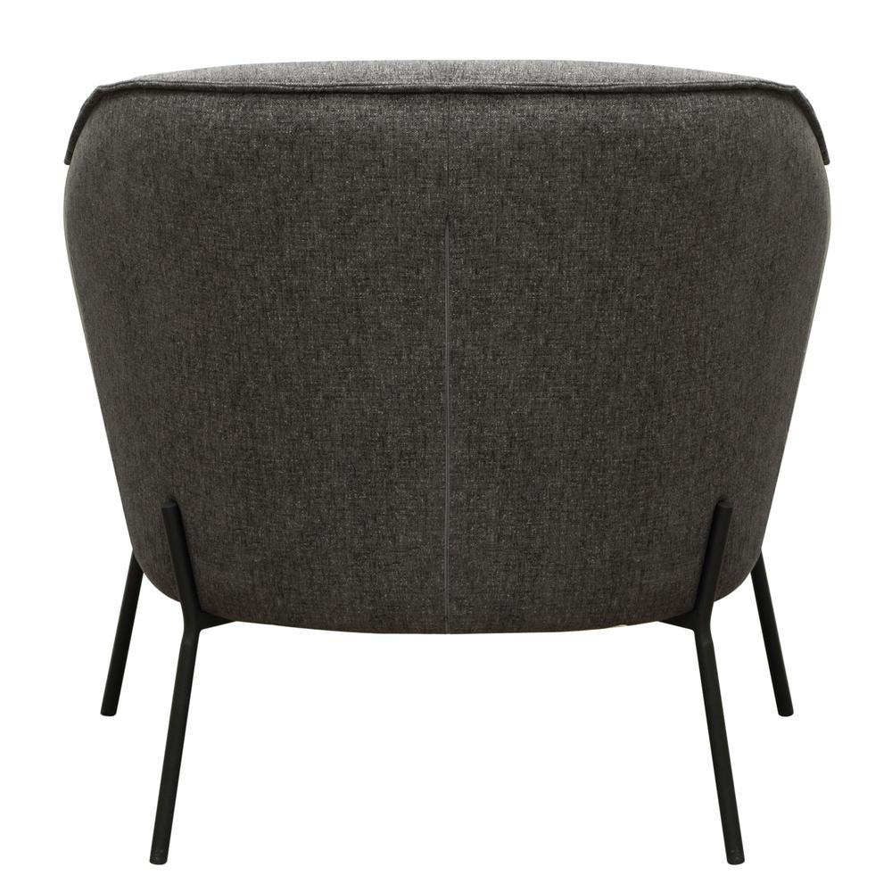 Status Accent Chair in Grey Fabric with Metal Leg. Picture 9