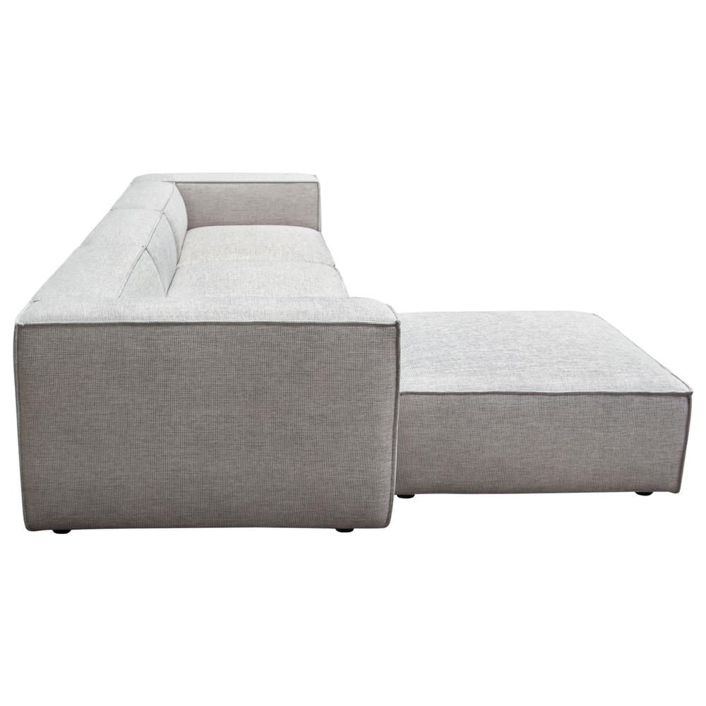 Vice 4PC Modular Sectional in Barley Fabric with Ottoman. Picture 6