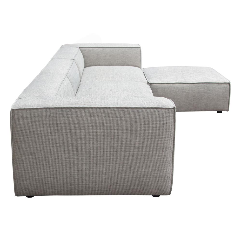 Vice 4PC Modular Sectional in Barley Fabric with Ottoman. Picture 8