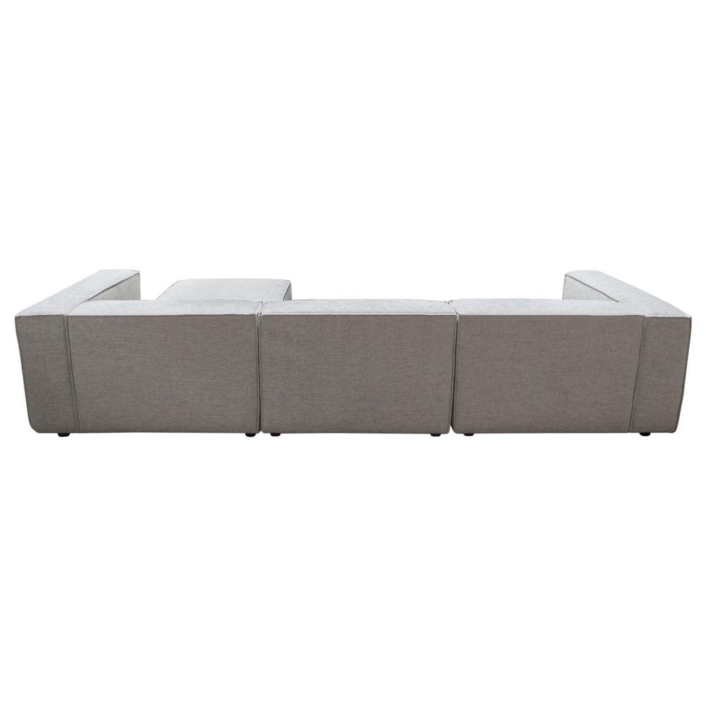Vice 4PC Modular Sectional in Barley Fabric with Ottoman. Picture 9