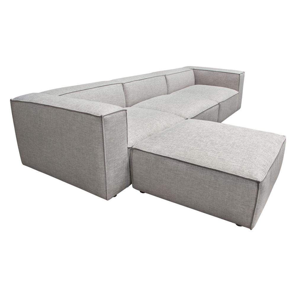 Vice 4PC Modular Sectional in Barley Fabric with Ottoman. Picture 23