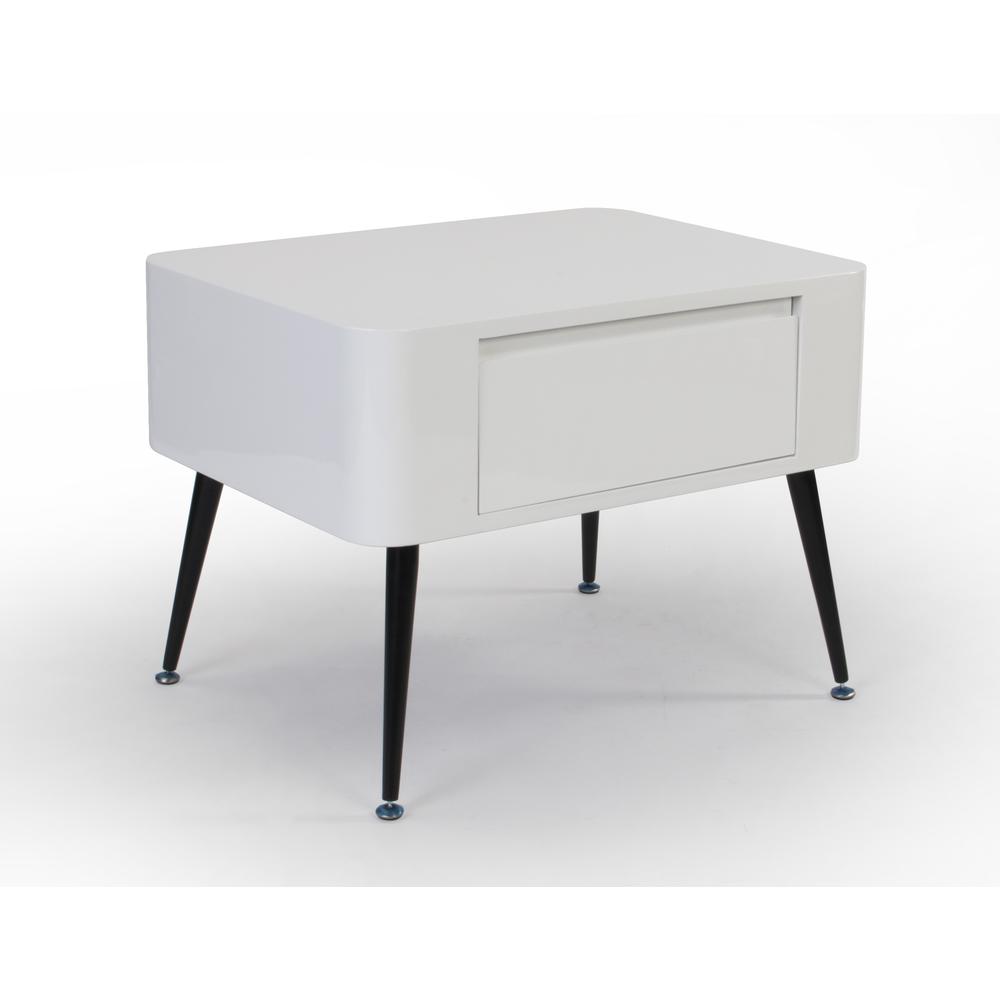 Black and White Side Table with Short Legs. Picture 1