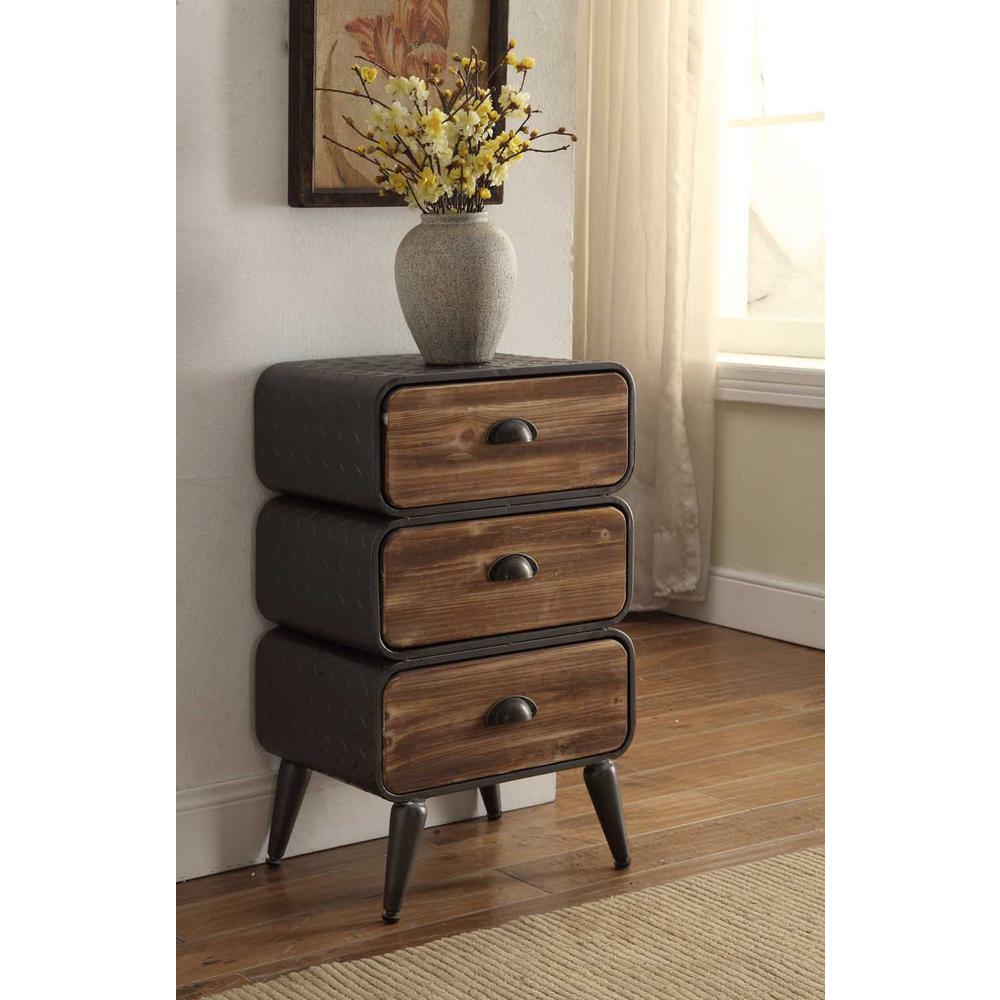 Urban Loft 3 Rounded Drawer Chest. Picture 4