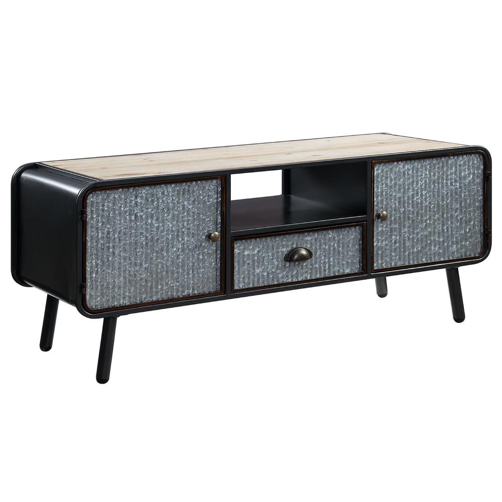 ENTERTAINMENT STAND W/2 DOORS AND 1 DRAWER. Picture 1