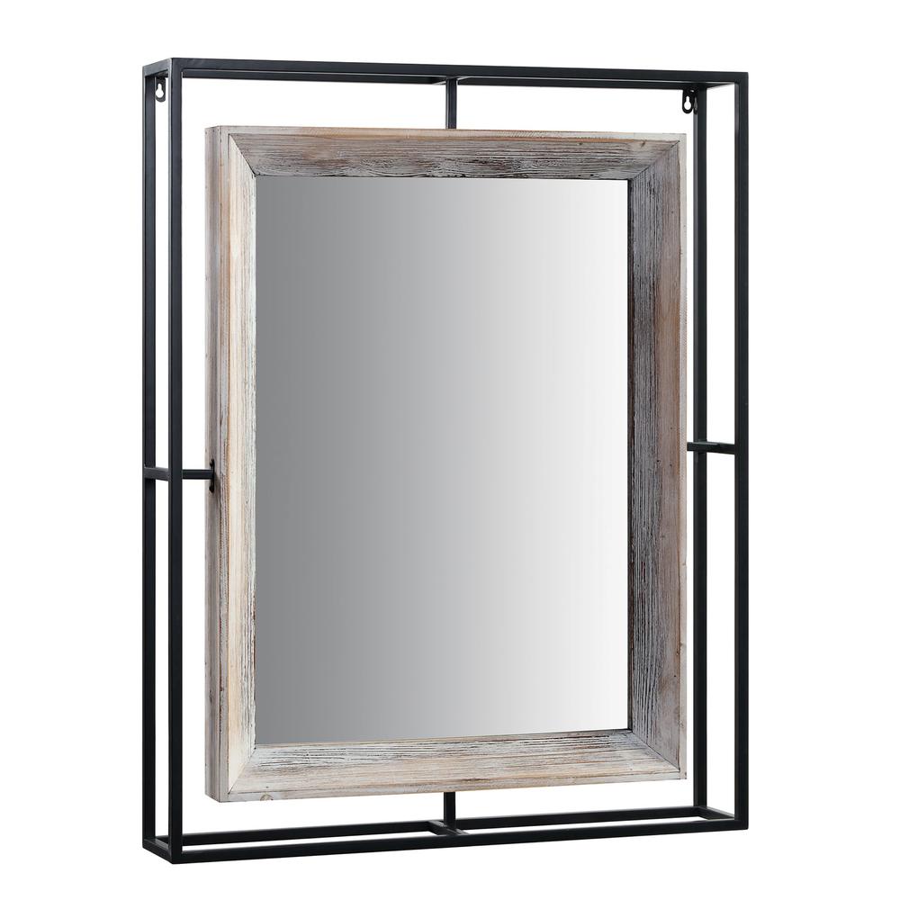 ALTA COLLECTION MIRROR W/Fir and Metal/Brown. Picture 1