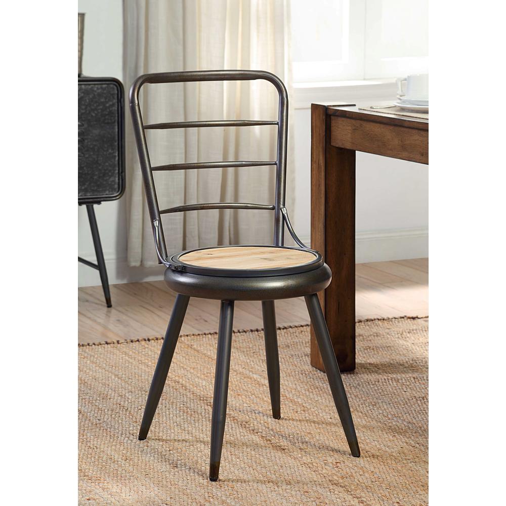 ALTA COLLECTION FOLDING CHAIR/Metal in black and gray. Picture 1
