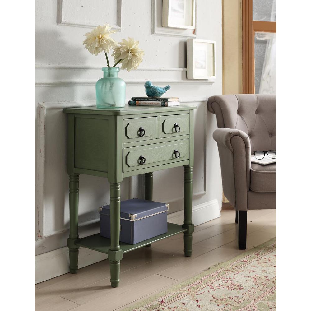 Simplicity 3 drawer chest (Green). Picture 2