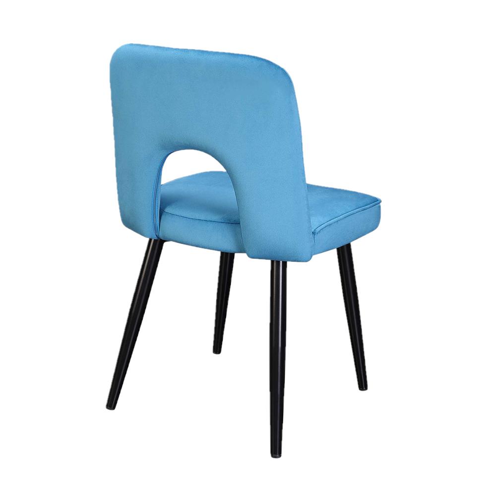Nancy Chair (2 per box)- Teal Velvet/Black legs. Picture 3