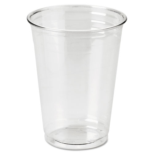 Clear Plastic PETE Cups, 10 oz, WiseSize, 25/Pack, 20 Packs/Carton. Picture 1