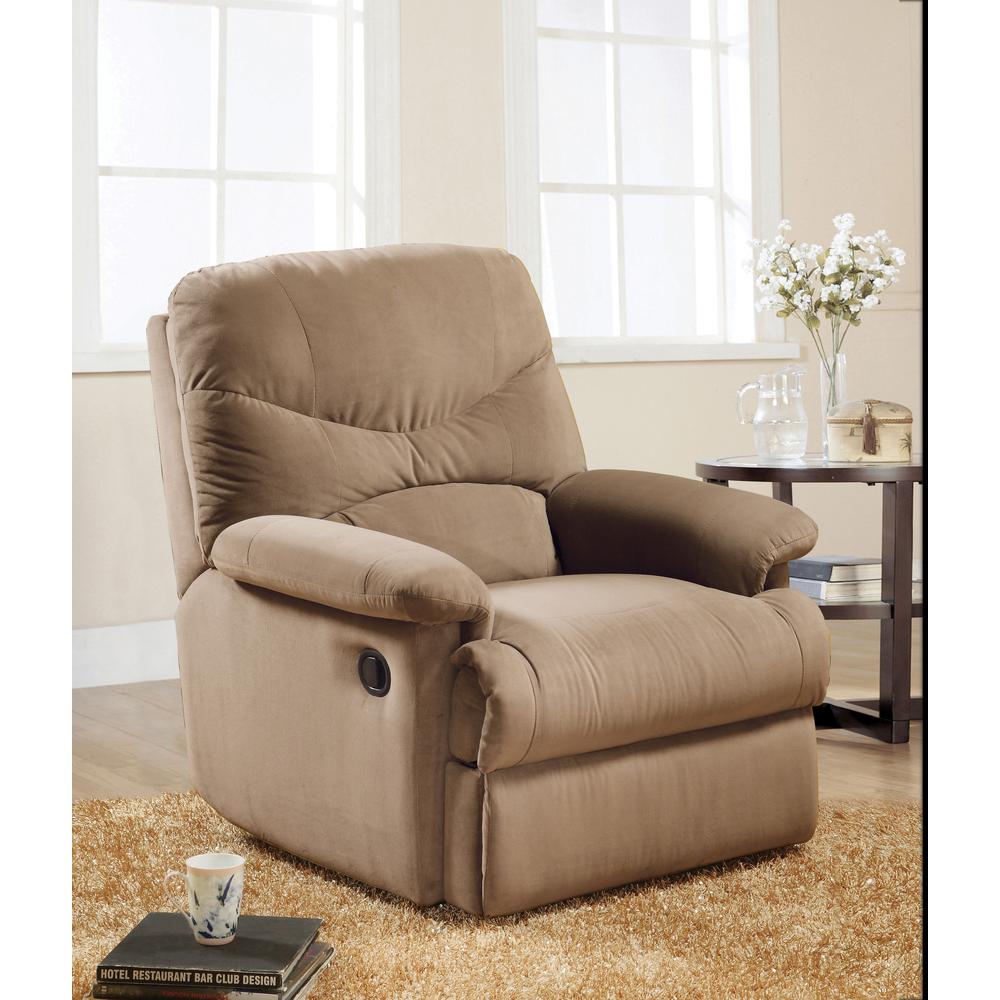Recliner (Motion), Light Brown Microfiber 00627. Picture 1