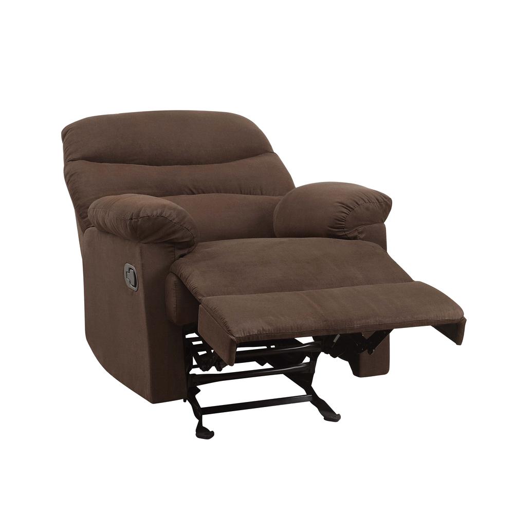 Arcadia Motion Glider Recliner, Chocolate Microfiber. Picture 2
